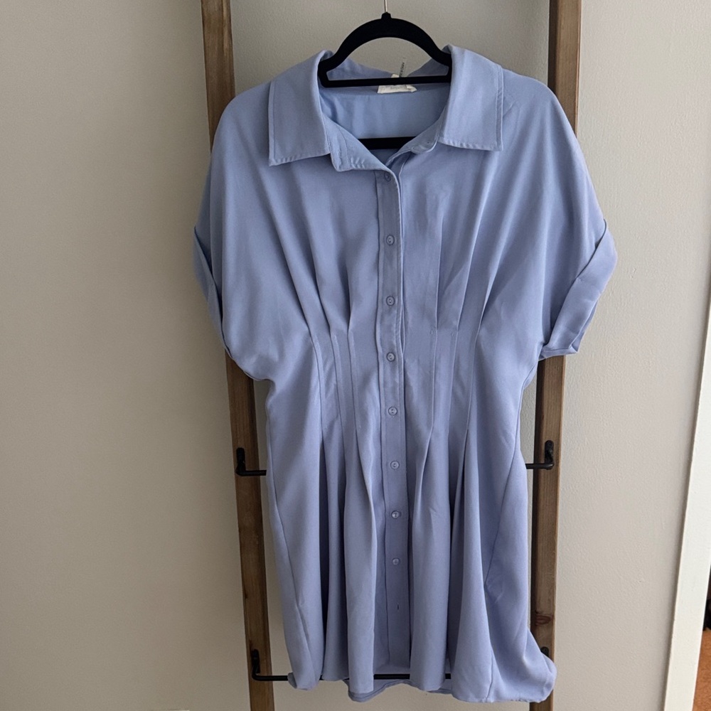 Vici Light Blue Mini Dress